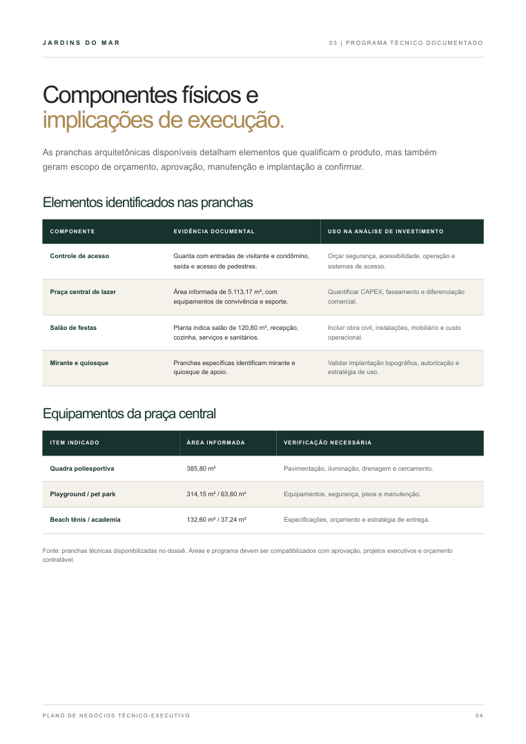 Página 4 do plano de negócios técnico