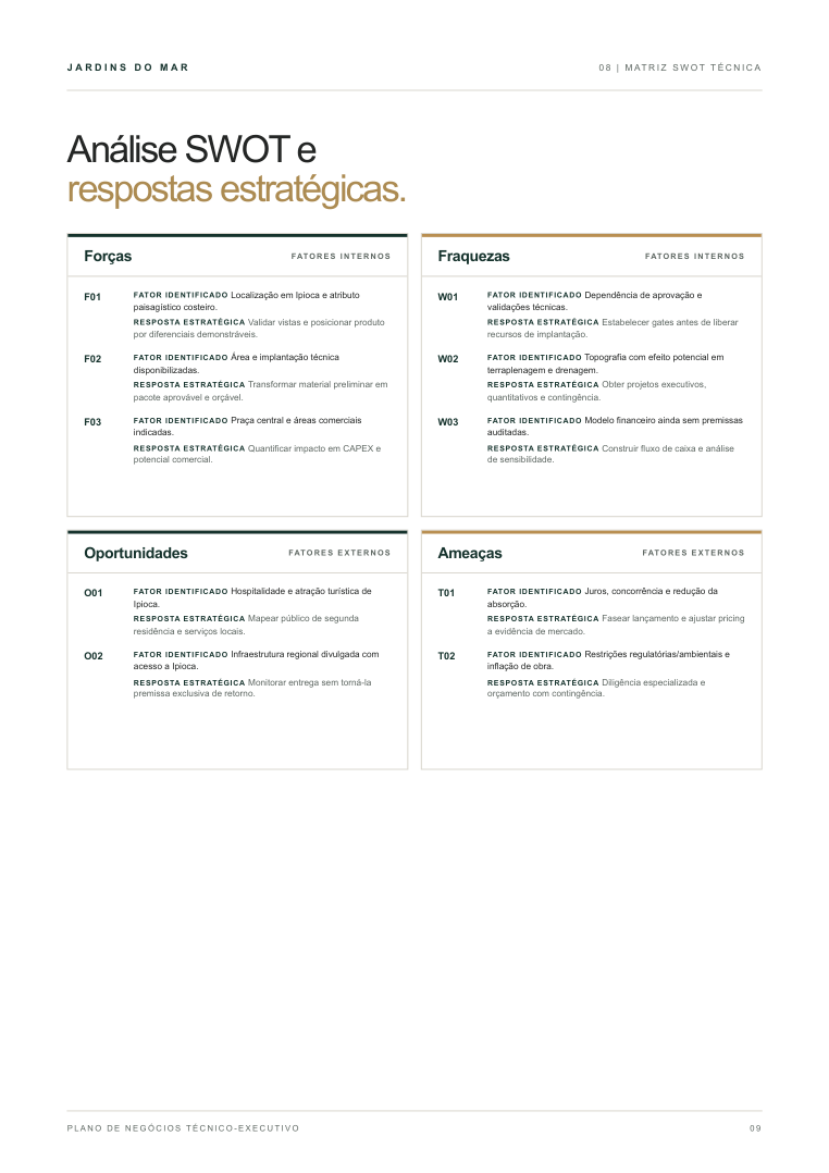 Página 9 do plano de negócios técnico