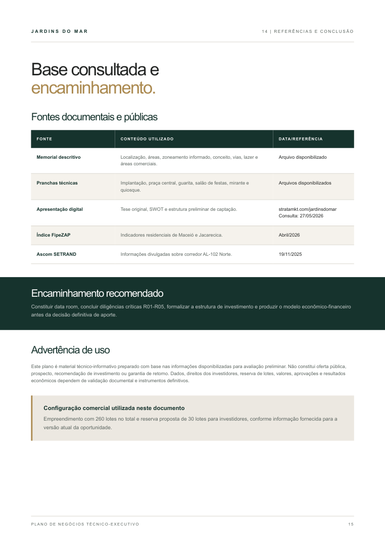 Página 15 do plano de negócios técnico